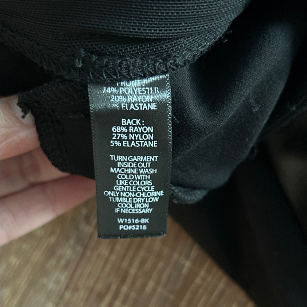 Betabrand Faux Leather Front Leggings - Picture 4 of 5